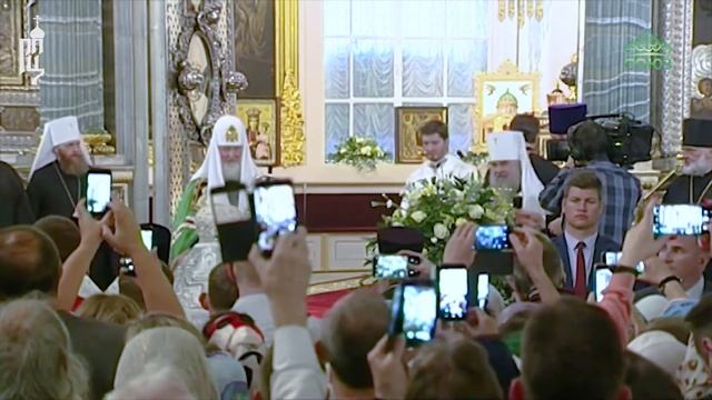 Казаки «Невской Сечи» и "Конвоя Памяти" на Патриаршем Богослужении в Казанском соборе С-Пб смотреть онлайн