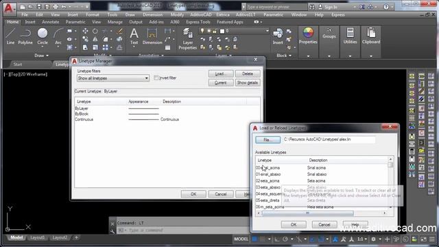 Adicione novas Linetypes complexas no AutoCAD (Tipos de linha) смотреть онлайн