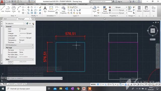 AutoCAD Match Properties Komutu (MATCHPROP) смотреть онлайн
