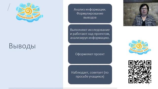 Вебинар "Организация проектной деятельности в образовательном учреждении" смотреть онлайн