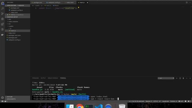 Setting up React from scratch with Webpack Babel and Express смотреть онлайн