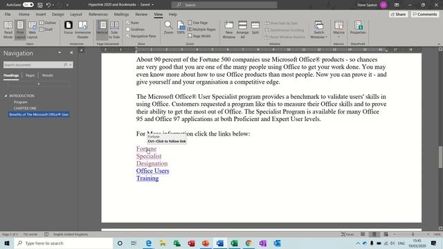 How to use Hyperlinks and bookmarks in Microsoft Word смотреть онлайн