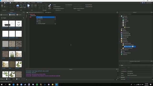 Blinking eyes on custom characters in ROBLOX Studio Tutorial смотреть онлайн