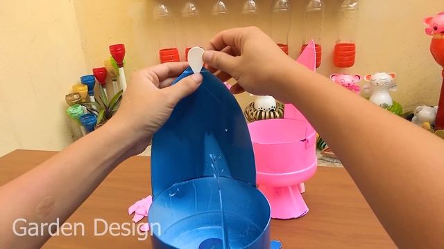 How To Make Beautiful Swan Portulaca Flower Pots From Plastic Bottles For Your Desh смотреть онлайн