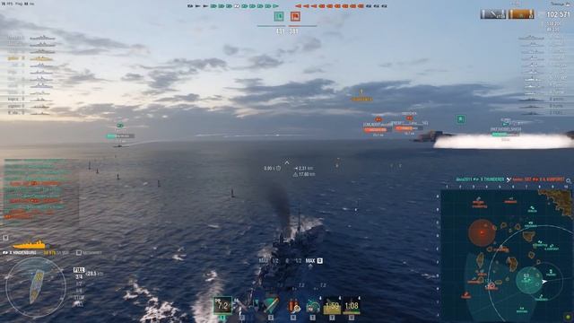 ЭТОТ КРЕЙСЕР МОЖЕТ ВСЁ! ОБЗОР Hindenburg⚓ World of Warships смотреть онлайн