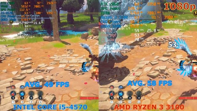INTEL Core i5 4570 vs AMD Ryzen 3 3100 Tested in 10 Games at 1080p with GEFORCE RTX 2060. смотреть онлайн