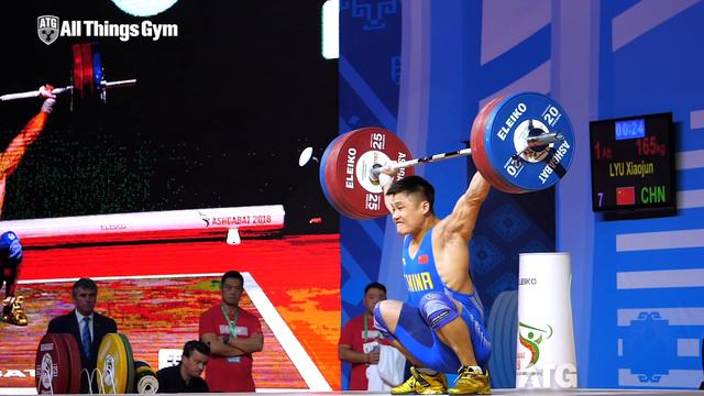 Lu Xiaojun 🇨🇳 172kg Snatch Slow Motion 2018 World Weightlifting Championships смотреть онлайн