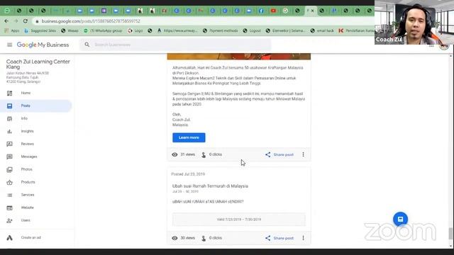 Google My Business & SEO 2.0 By KIGSB | Coach Zul Bhgn 2 смотреть онлайн