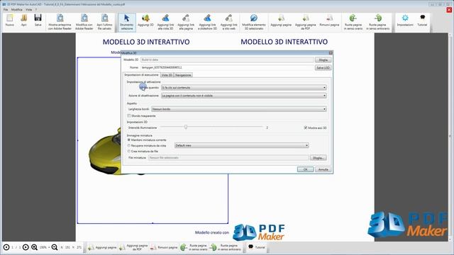 Tutorial 3D PDF Maker for AutoCAD - 6. Determinare l'attivazione del modello 3D del PDF смотреть онлайн