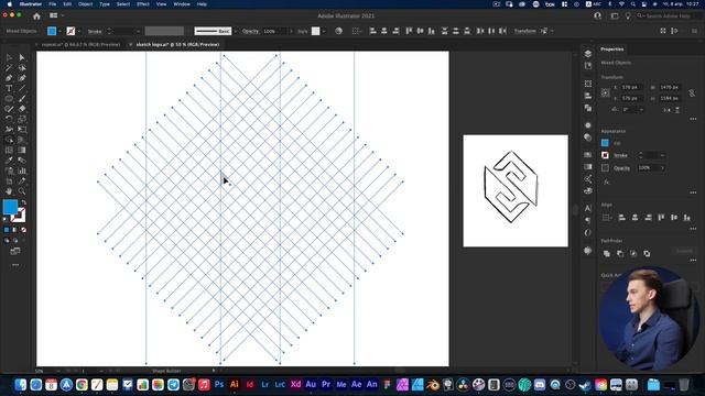 Как Быстро Сделать Логотип? // КРУТАЯ СЕТКА ДЛЯ ЛОГО в Adobe Illustrator! смотреть онлайн