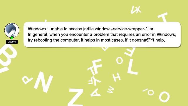 Windows : unable to access jarfile windows-service-wrapper-*.jar смотреть онлайн