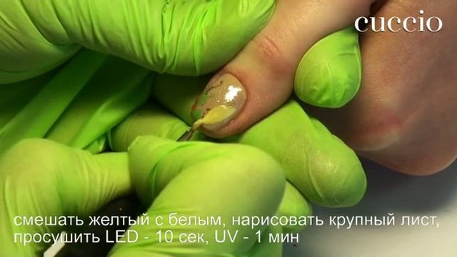 Летний дизайн ногтей Тропики | Модный маникюр 2019 с тропическими листьями | Гель-лак Cuccio Veneer смотреть онлайн