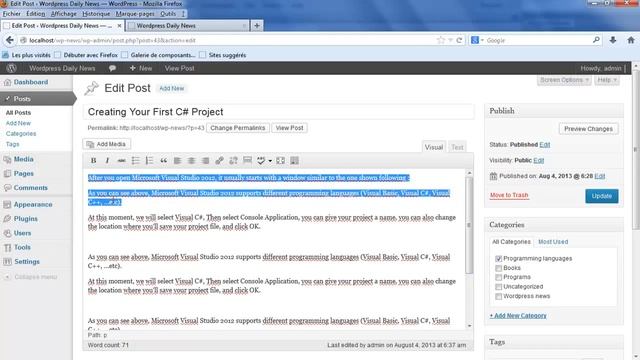 Lesson 20 Wordpress Design Theme Posts Content and Read More Button смотреть онлайн