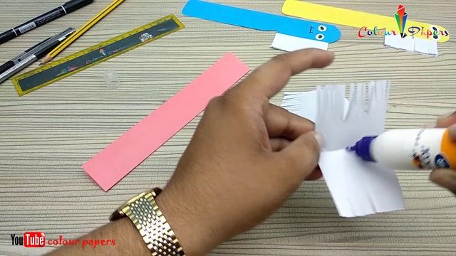 Easy cutting Origami Paper Tooth Brush - Paper Toothbrush Craft by Colour Papers смотреть онлайн