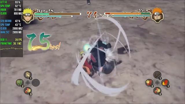 Naruto Storm 2 On Core 2 Quad Q8300 And GT710 | Gameplay смотреть онлайн