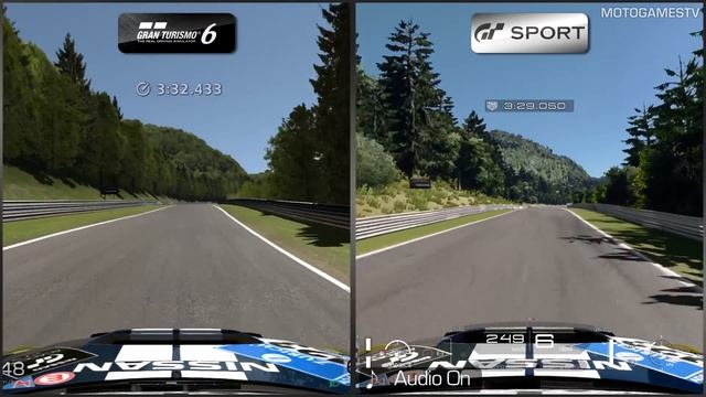 Gran Turismo 6 vs Gran Turismo Sport Beta - Nissan GT-R NISMO GT3 at Nordschleife смотреть онлайн