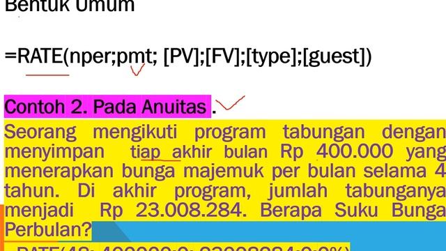Menghitung Suku Bunga Tabungan atau Kredit Dengan Excel смотреть онлайн