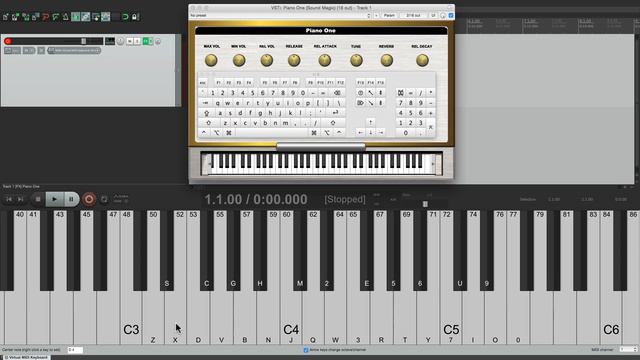 Virtual MIDI Keyboard in REAPER смотреть онлайн