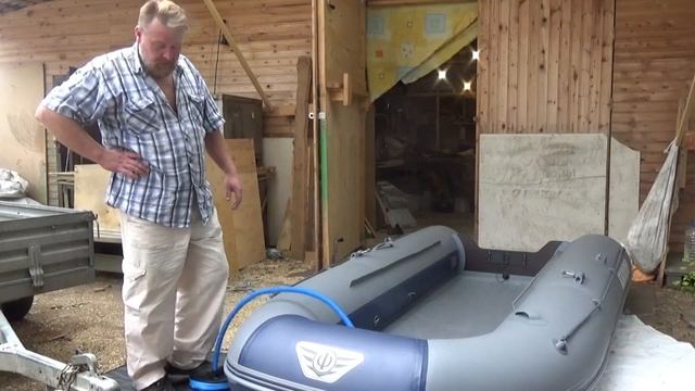 Лодка ФЛАГМАН 350 L НДНД. Часть 1. Разборка/сборка новой лодки руками профана. смотреть онлайн