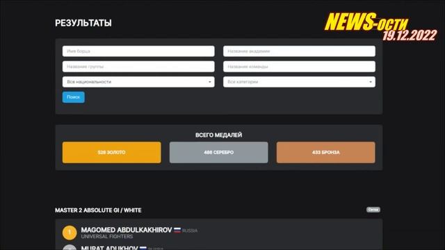 BJJ новости от 12/12/2022 с Алексеем Беляевым смотреть онлайн