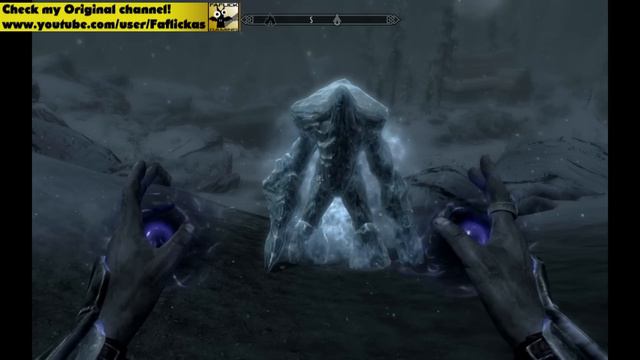 Skyrim - Conjure Frost Atronach Spell смотреть онлайн
