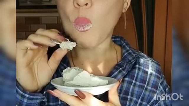 Глина Белые сливки.Clay White cream. Asmr Mukbang crunch ? смотреть онлайн