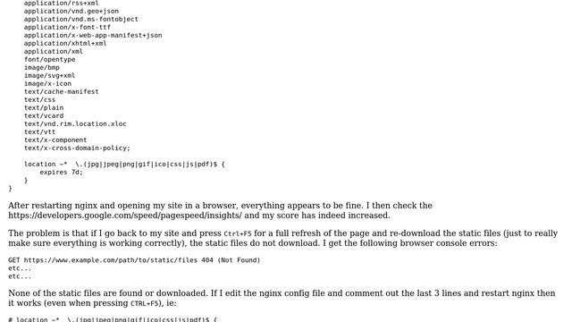 Webmasters: Adding "expires" directive in Nginx conf for assets causes "404 not found" errors смотреть онлайн