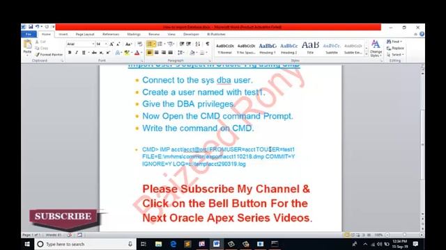how to import oracle database or dmp file смотреть онлайн