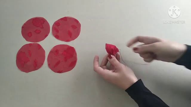 Цветок из ткани на резинку. смотреть онлайн