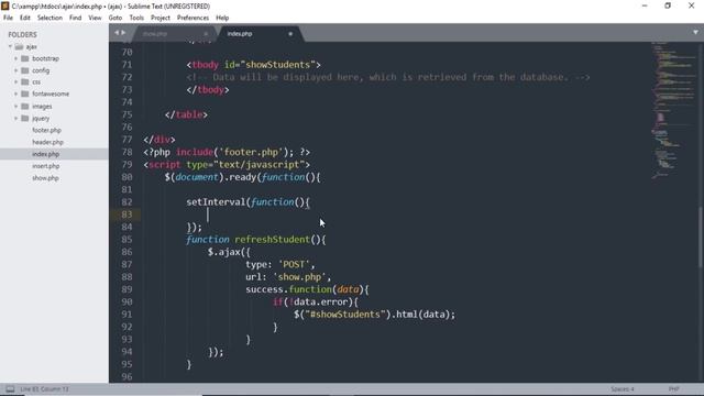5 Show Record | JQuery Ajax complete course with Student registration project Hindi | Urdu смотреть онлайн