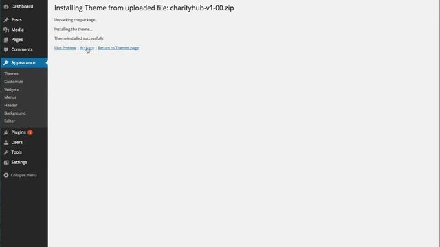 Charity Hub - Installing Theme смотреть онлайн