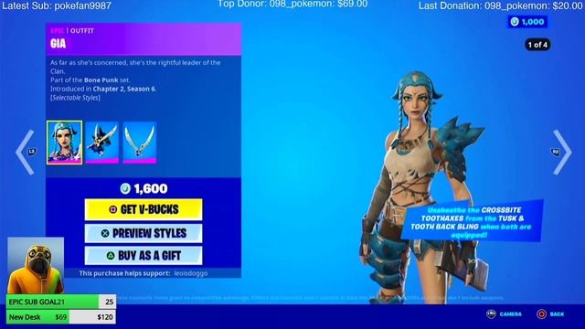 STREAMERS REACT TO THE *NEW* GIA SKIN SET IN THE FORTNITE ITEM SHOP! смотреть онлайн