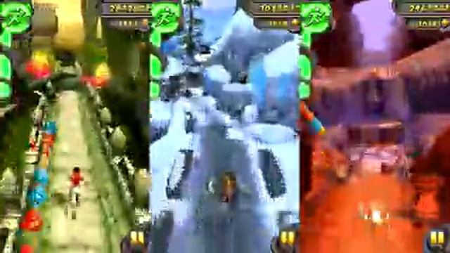 Temple Run 2 Lost Jungle VS Frozen Shadows VS Blazing Sands Android iPad iOS Gameplay #3 смотреть онлайн