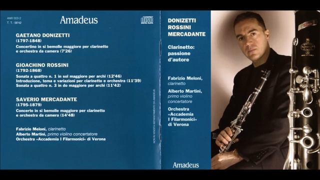 1/2 Andante Sostenuto - Concertino In B Flat Major For Clarinet - Gaetano Donizetti / Meloni