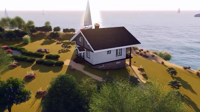 Реализованный дизайн проект дома на склоне горы в стиле шале с цоколем смотреть онлайн