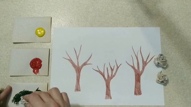 Малювання для дошкільнят молодшої групи: "Осінні дерева" смотреть онлайн