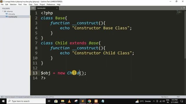 php inheritance | php oop in hindi | inheritance in php - 69 | #php #inheritance смотреть онлайн
