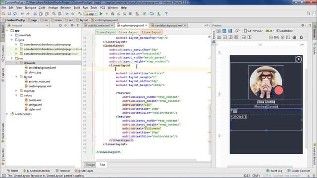 How to Create a Custom Pop Up with Great UI in Android Studio смотреть онлайн