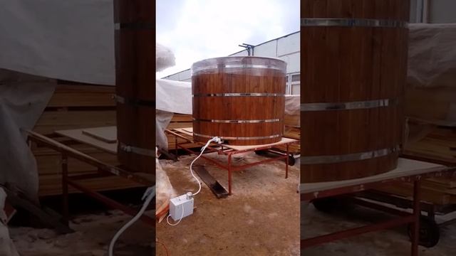 Купель с печкой фурако из кедра смотреть онлайн