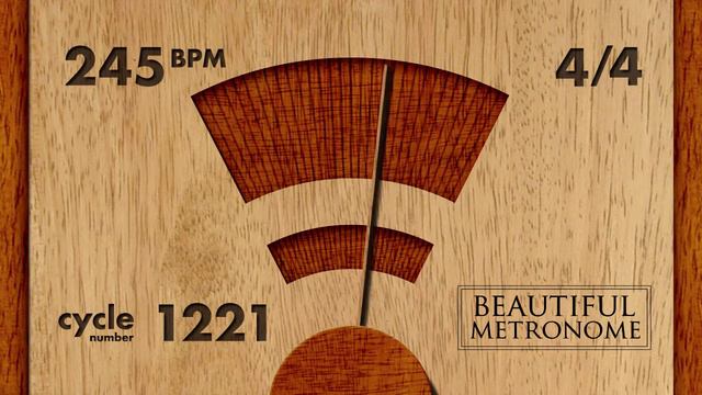 245 BPM 4/4 Wood Metronome HD смотреть онлайн