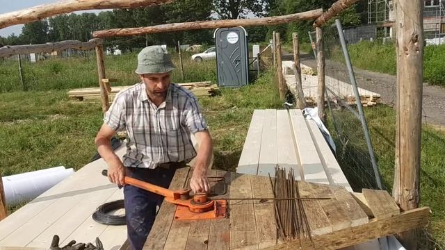 Этап 2. Гибка арматуры для армопояса. Францишков. Польша. смотреть онлайн