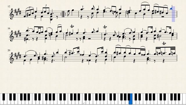 J S Bach Partita for violin number 3 in E major- Loure смотреть онлайн
