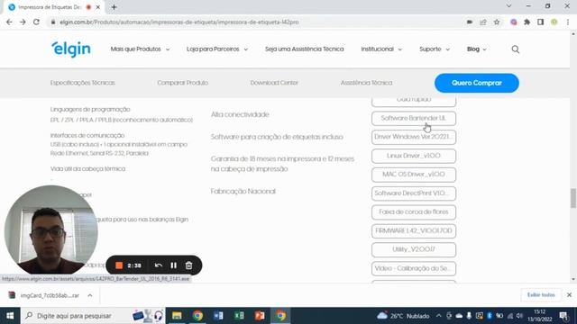 Instalação da impressora L42 PRO e impressão de etiquetas смотреть онлайн