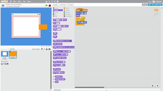 How to move sprites off-screen with Scratch смотреть онлайн