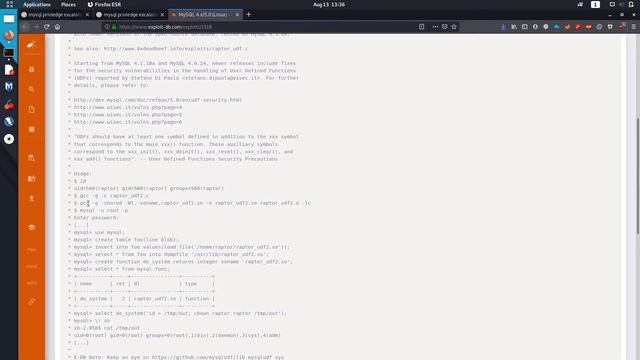 Linux Privilege Escalation : Misconfigured services || MYSQL raptor_udf2.c || смотреть онлайн