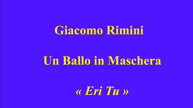 Giacomo Rimini Un Ballo in maschera Eri tu Vocalion 70033 enregistré en mars 1921 смотреть онлайн
