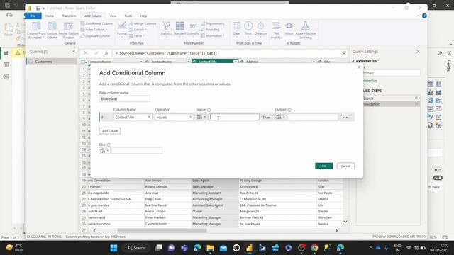 14. Conditional Columns | Power Query Editor | Columns Derived From Existing Columns смотреть онлайн