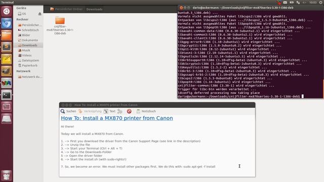 Ubuntu - Install Canon MX870 from Canon смотреть онлайн