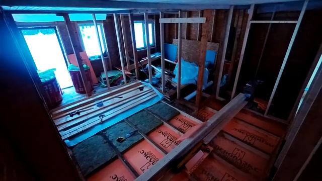 Утепление перекрытия. Пенопласт+каменная вата, шпунт смотреть онлайн