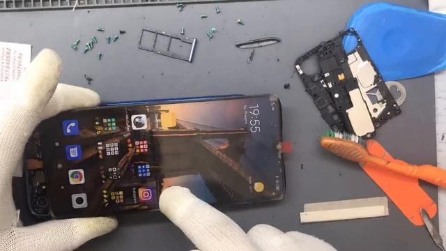 Xiaomi Redmi Note 8 - Замена дисплейного модуля смотреть онлайн
